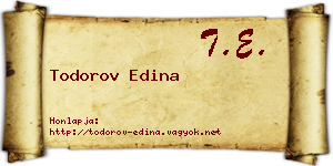 Todorov Edina névjegykártya